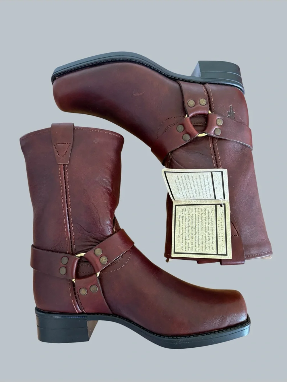 Frye NEW Youth Vintage Small Frye Pull On Harness Boots Size 2 #267070